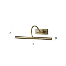 Valuelights Capri Antique Brass Mains Powered Twin Picture Wall Light - thumbnail 9
