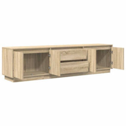 Berkfield Tv Cabinet With Led Lights Sonoma Oak 193.5X41X50 Cm - thumbnail 6