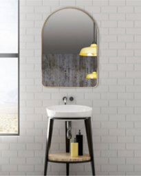 Nielsen Andrews Arched Metal Wall Mirror, Gold, 75 X 50Cm - thumbnail 6