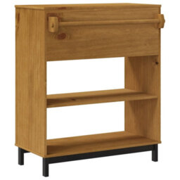 Berkfield Bar Table Flam 92X45X110 Cm Solid Wood Pine - thumbnail 7