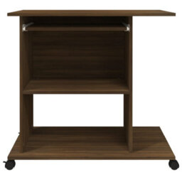 Berkfield Computer Desk Brown Oak 80X50X75 Cm Engineered Wood - thumbnail 6