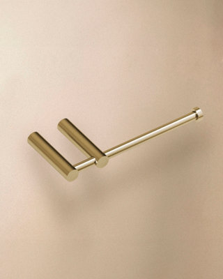 Cosmic Toilet Roll Holder, Brushed Gold Pvd, Logic Collection - image 1