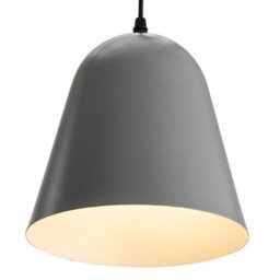 Living And Home Minimalist Grey Modern Iron Lampshade Pendant Light With E27 Socket - thumbnail 2