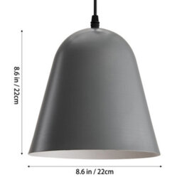 Living And Home Minimalist Grey Modern Iron Lampshade Pendant Light With E27 Socket - thumbnail 5