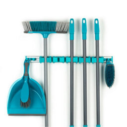 Livivo Wall Mounted Mop And Broom Holder With 5 Grips 6 Hooks Turquoise - thumbnail 8