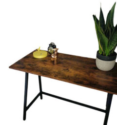 Modcraft Computer Desk - Industrial Writing Desk With Steel Frame Table For Home Office & Study - thumbnail 2