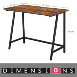 Modcraft Computer Desk - Industrial Writing Desk With Steel Frame Table For Home Office & Study - thumbnail 4