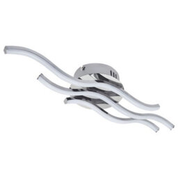 Long Life Lamps Company Modern Led Ceiling Chrome 3 Strip Light Warm White 20W Semi Flush H3015 - thumbnail 3
