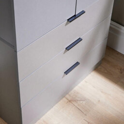 Home Source Phoenix 2 Door 3 Drawer Wardrobe Grey Bedroom Furniture - thumbnail 6