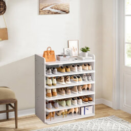 Thehotsale 6 Tier Sturdy Load-Bearing Mdf Shoe Rack For 24 Pairs Of Shoes - thumbnail 6