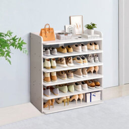 Thehotsale 6 Tier Sturdy Load-Bearing Mdf Shoe Rack For 24 Pairs Of Shoes - thumbnail 5