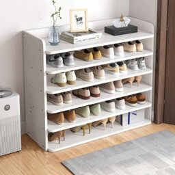 Thehotsale 6 Tier Sturdy Load-Bearing Mdf Shoe Rack For 24 Pairs Of Shoes - thumbnail 2