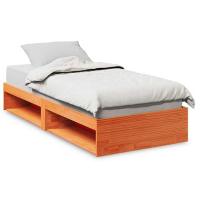 Berkfield Stylish Day Bed Without Mattress Wax Brown 90X190 Cm Solid Wood Pine - image 1