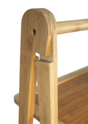 Aspect Furniture Happer 3-Tier Folding Bamboo Frame Grey Fabric Storage Rack,natural/grey - thumbnail 3