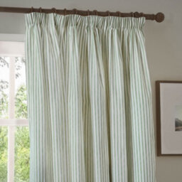 Yard Hebden Striped Cotton Blackout Pencil Pleat Curtains, Eucalyptus, (W) 117 X (D) 137Cm - thumbnail 4