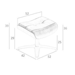 Angel Cerda Elegant Brown Leather Ottoman For Modern Living Rooms - thumbnail 7