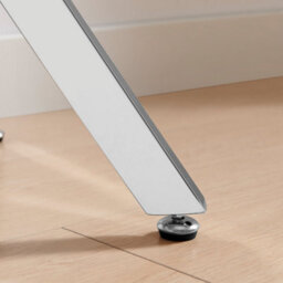 Furniturebox Uk Leonardo Console Table With White Glass Marble Effect Top And Silver Legs - thumbnail 6