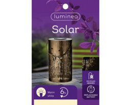 Lumineo Large Wild Meadow Solar Table Lantern Rustic Warm White Tall Garden Lamp 28Cm - thumbnail 5