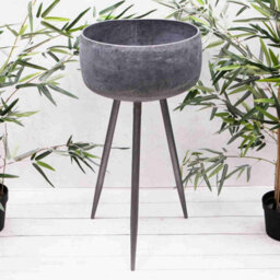 Annibells Hammered Silver Bowl Flower Pots On Tall Legs (13719) - Medium - thumbnail 2