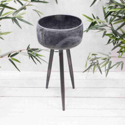 Annibells Hammered Silver Bowl Flower Pots On Tall Legs (13719) - Medium - thumbnail 4