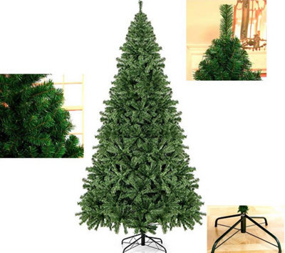 Prime Plus 7Ft Christmas Tree With 1200 Tips & Metal Stand Xmas Decor - image 1