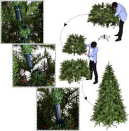 Prime Plus 7Ft Christmas Tree With 1200 Tips & Metal Stand Xmas Decor - thumbnail 6