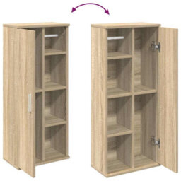 Walplus Bathroom Cabinet With Roll Holder Sonoma Oak 39X22X90 Cm - thumbnail 8
