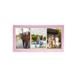 AK Frames 16X8 White Sleek Multi Photo Frame With Ivory Mount - Holds 3 Apertures (3X) 7X5 Photos - thumbnail 1