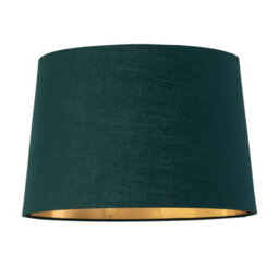 First Choice Lighting Tripod - Chrome Lamp With Green & Gold Fabric Shade - thumbnail 3