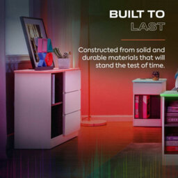 X Rocker Carbon-Tek Led Chest Of 3 Drawers - White Rgb - thumbnail 4