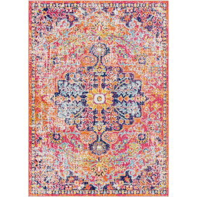Livabliss Harput-Vintage Blue Orange Yellow Grey Traditional Boho Living Dining Bedroom Rug 200 X 275 Cm Easy Care, Non Shedding - image 1