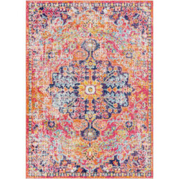 Livabliss Harput-Vintage Blue Orange Yellow Grey Traditional Boho Living Dining Bedroom Rug 200 X 275 Cm Easy Care, Non Shedding - thumbnail 2