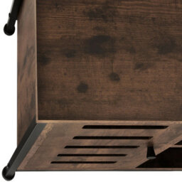 Tectake Tv Stand Carlow - Lowboard With Two Cabinets, Shelves, 2 Cable Cutouts 110 Cm - Industrial Wood Dark, Rustic - thumbnail 9