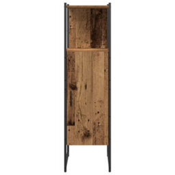 Berkfield 3 Piece Bathroom Cabinet Set Old Wood Engineered Wood - thumbnail 7