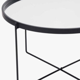 Pacific Lifestyle Voss Mirrored Glass And Black Wood Veneer Coffee Table - thumbnail 4