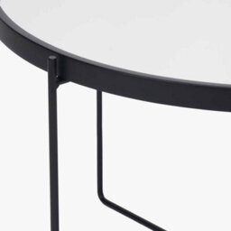 Pacific Lifestyle Voss Mirrored Glass And Black Wood Veneer Coffee Table - thumbnail 6