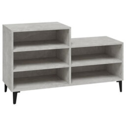 Berkfield Shoe Cabinet Concrete Grey 102X36X60 Cm Engineered Wood - thumbnail 2