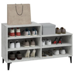 Berkfield Shoe Cabinet Concrete Grey 102X36X60 Cm Engineered Wood - thumbnail 7