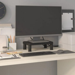 Berkfield Monitor Stand Black 38X24X10.5 Cm - thumbnail 1