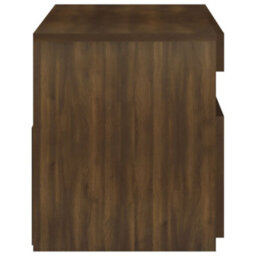 Berkfield Modern Tv Cabinet With Led Lights Brown Oak 75X35X40 Cm - thumbnail 9