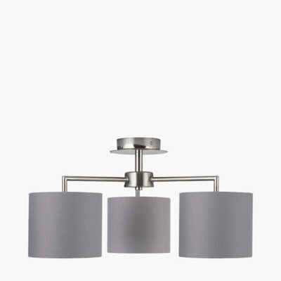 Pacific Lifestyle Elegant 3 Arm Ceiling Lights Drum Lampshades - image 1