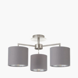 Pacific Lifestyle Elegant 3 Arm Ceiling Lights Drum Lampshades - thumbnail 6