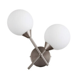 Luminosa Lighting Luminosa Evora Globe Wall Lights Satin Nickel 2Xg9 - thumbnail 2