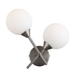 Luminosa Lighting Luminosa Evora Globe Wall Lights Satin Nickel 2Xg9 - thumbnail 1