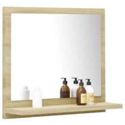 Berkfield Bathroom Mirror Sonoma Oak 40X10.5X37 Cm Engineered Wood - thumbnail 3