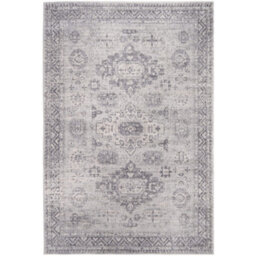 The Rugs Montana Grey Cream Oriental Area Rug And Runner Soft Durable Pet Friendly Easy To Clean Living Room Bedroom 4050 - thumbnail 1