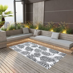 Walplus Outdoor Carpet White And Black 190X290 Cm Pp - thumbnail 1