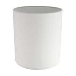 Happy Homewares Contemporary And Elegant Ivory White Linen Fabric 18Cm High Cylinder Lamp Shade - thumbnail 1