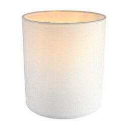 Happy Homewares Contemporary And Elegant Ivory White Linen Fabric 18Cm High Cylinder Lamp Shade - thumbnail 2