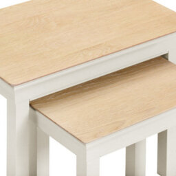 Seconique Bordeaux Nest Of 2 Tables Ivory And Oak  Fully Assembled - thumbnail 6